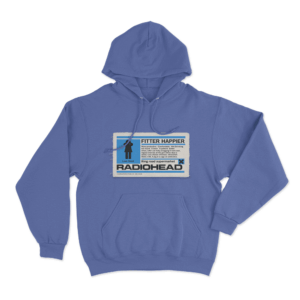 Fitter Happier Unisex Hoodie Blue