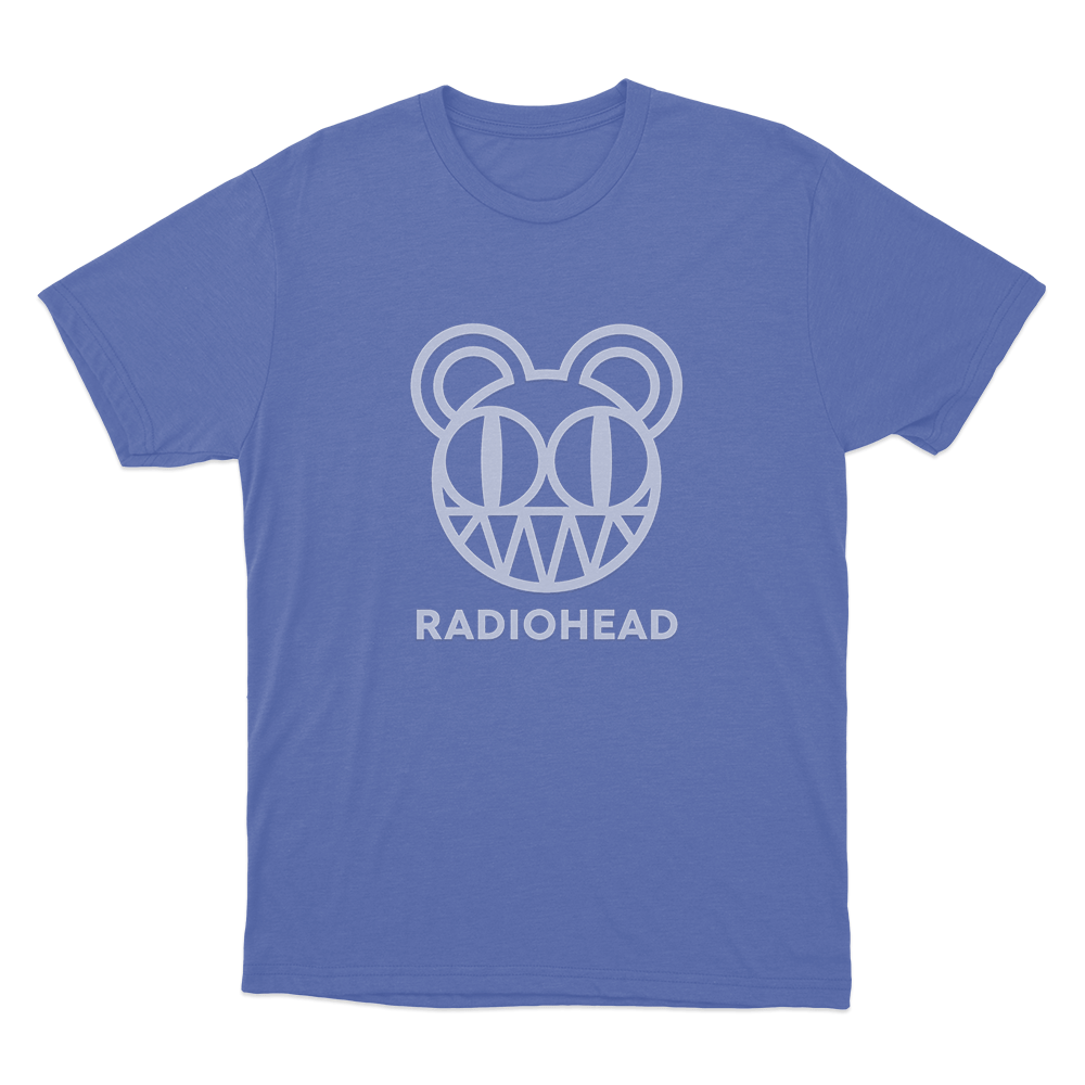 Radiohead Bear Head Logo Unisex T Shirt Blue Radiohead Bear Head Logo Unisex T Shirt Blue