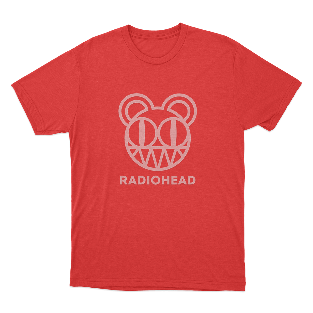 Radiohead Bear Head Logo Unisex T Shirt Red Radiohead Bear Head Logo Unisex T Shirt Red