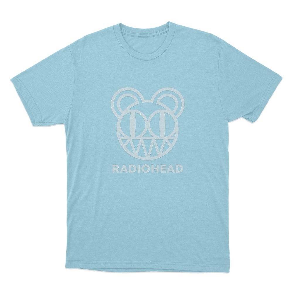 Radiohead Bear Head Logo Unisex T Shirt Sky Blue Radiohead Bear Head Logo Unisex T Shirt Sky Blue