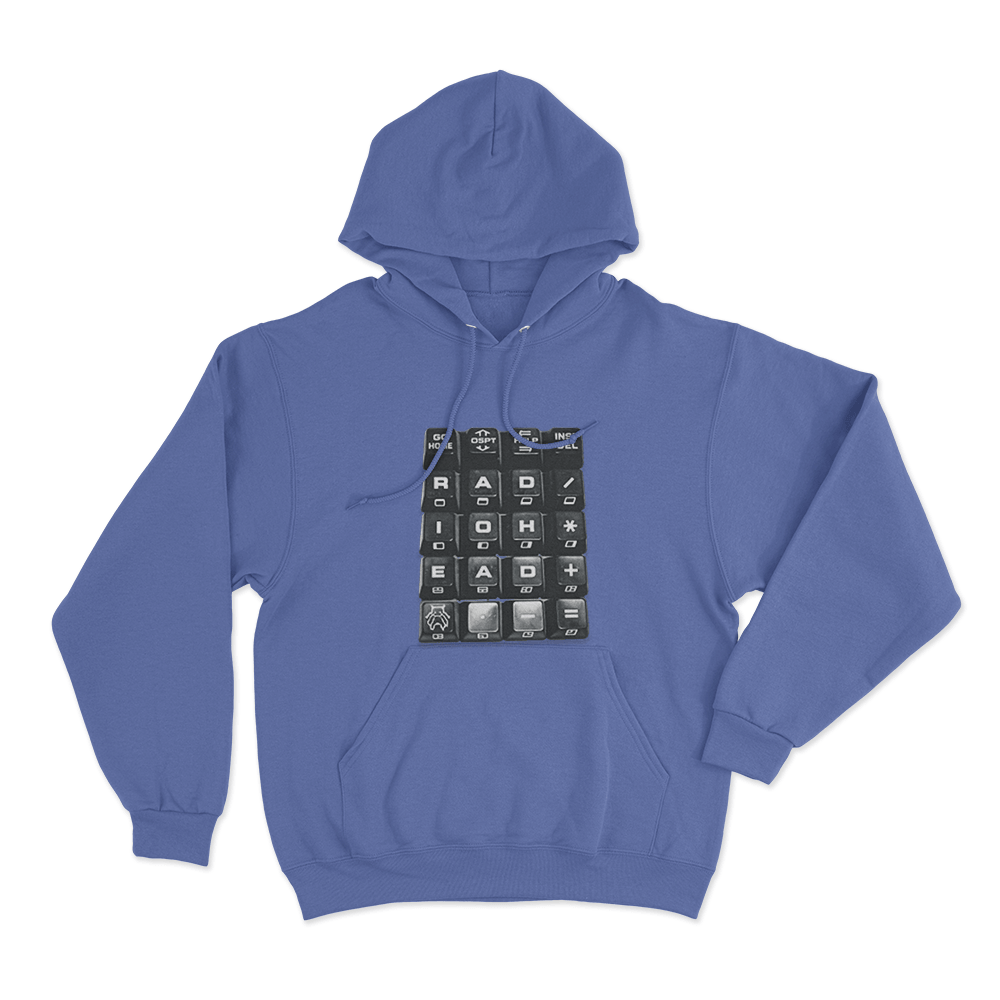 Radiohead Keycap Design Unisex Hoodie Blue Radiohead Keycap Design Unisex Hoodie Blue