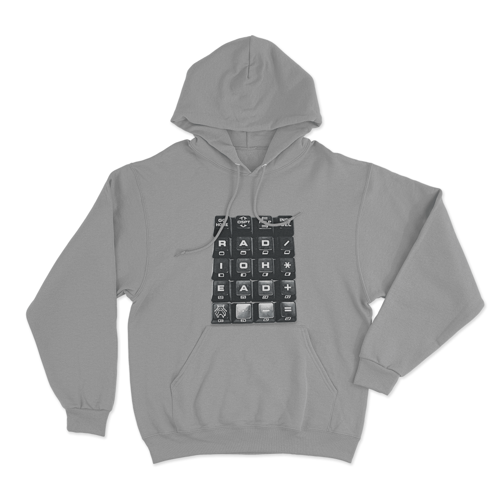 Radiohead Keycap Design Unisex Hoodie Grey Radiohead Keycap Design Unisex Hoodie Grey