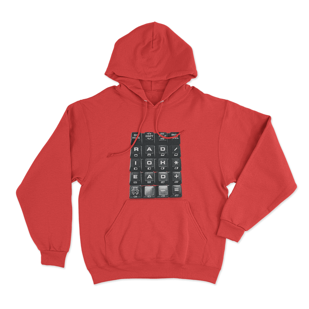 Radiohead Keycap Design Unisex Hoodie Red Radiohead Keycap Design Unisex Hoodie Red