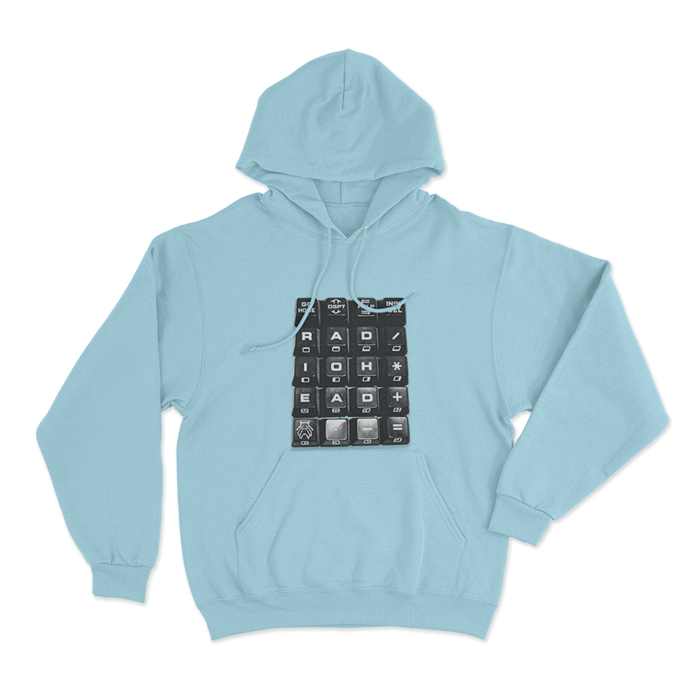 Radiohead Keycap Design Unisex Hoodie Sky Blue Radiohead Keycap Design Unisex Hoodie Sky Blue