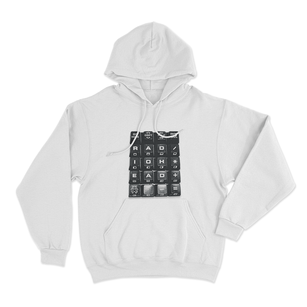 Radiohead Keycap Design Unisex Hoodie White Radiohead Keycap Design Unisex Hoodie White
