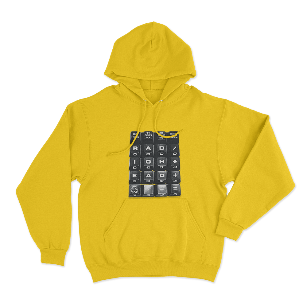 Radiohead Keycap Design Unisex Hoodie Yellow Radiohead Keycap Design Unisex Hoodie Yellow