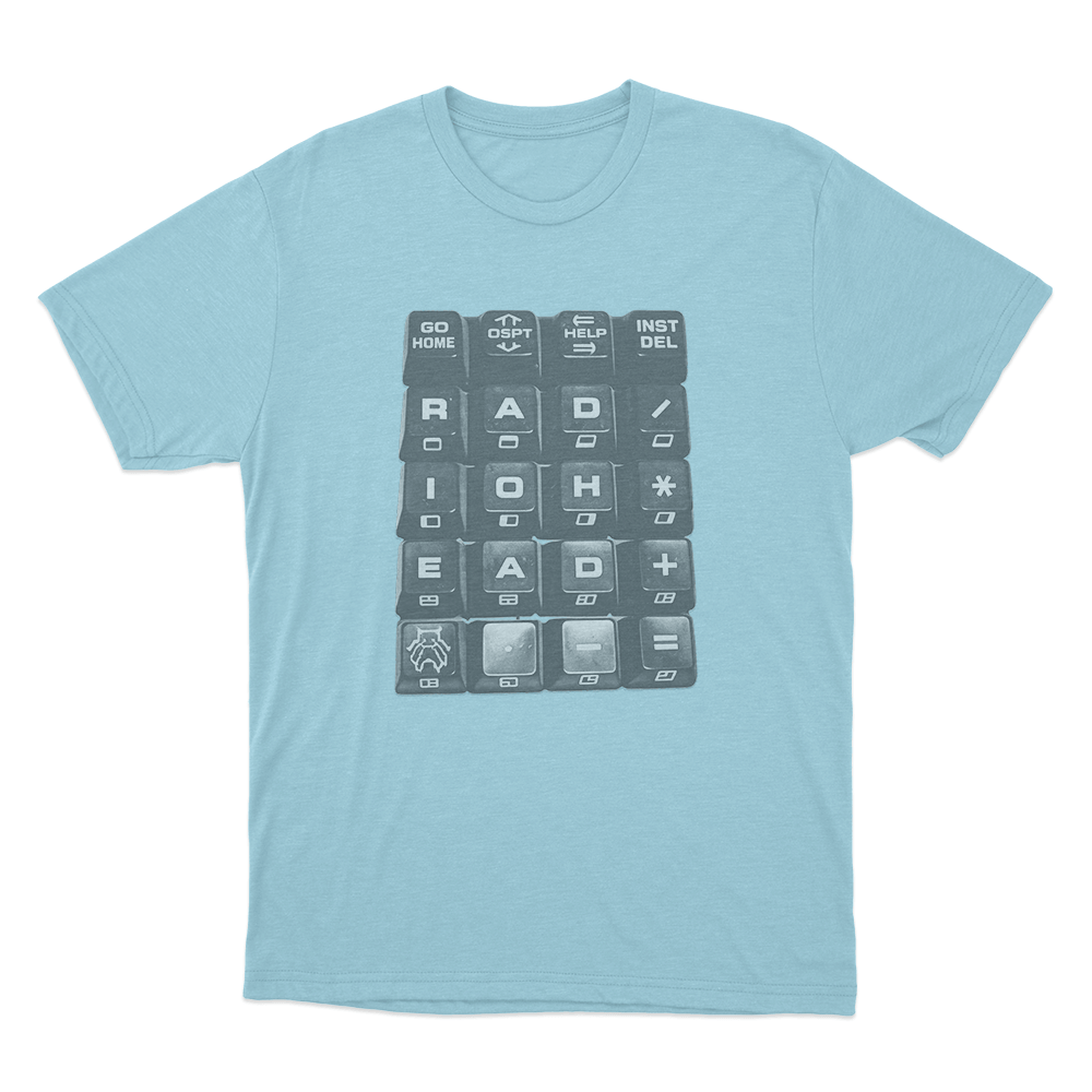 Radiohead Keycap Design Unisex T Shirt Sky Blue Radiohead Keycap Design Unisex T Shirt Sky Blue