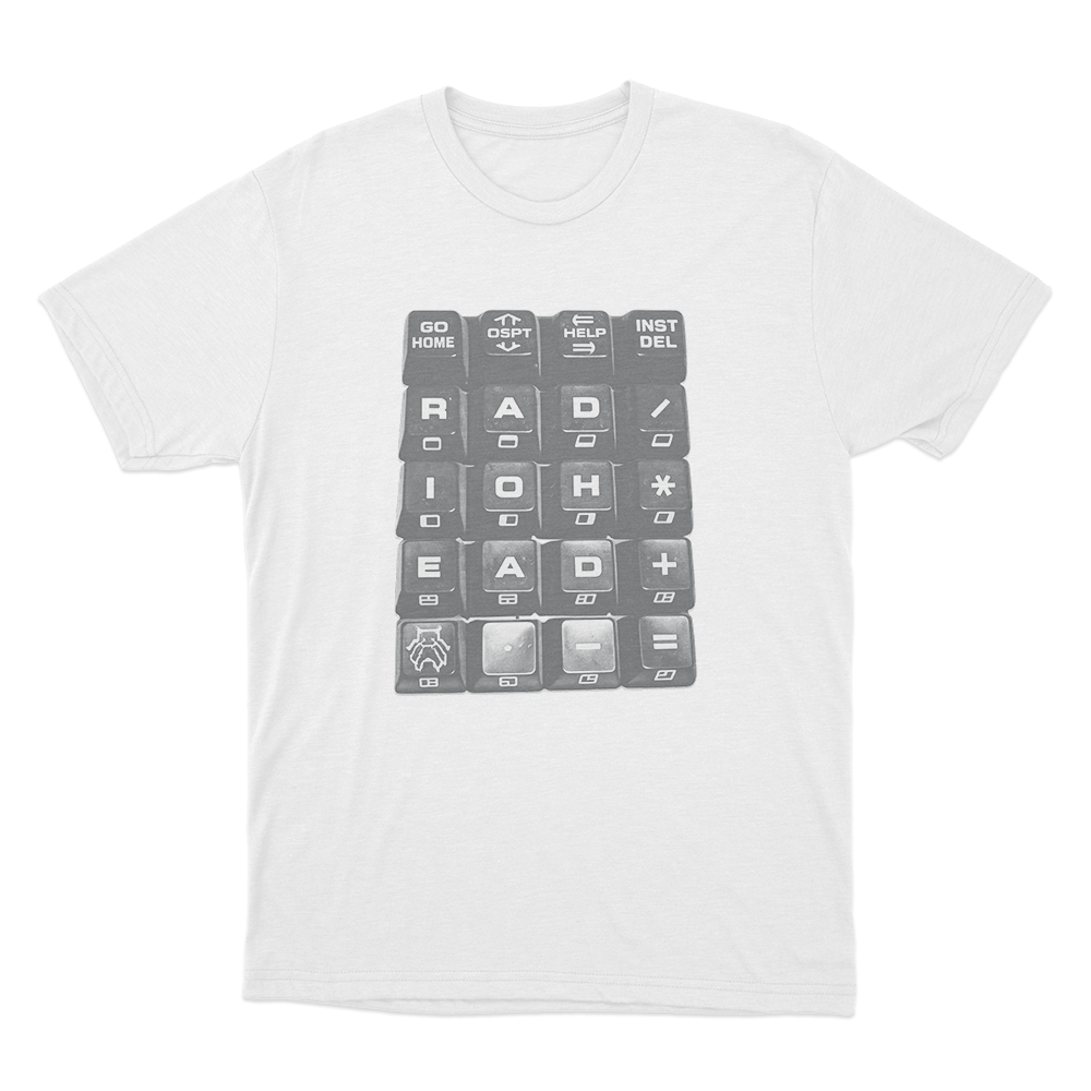 Radiohead Keycap Design Unisex T Shirt White Radiohead Keycap Design Unisex T Shirt White
