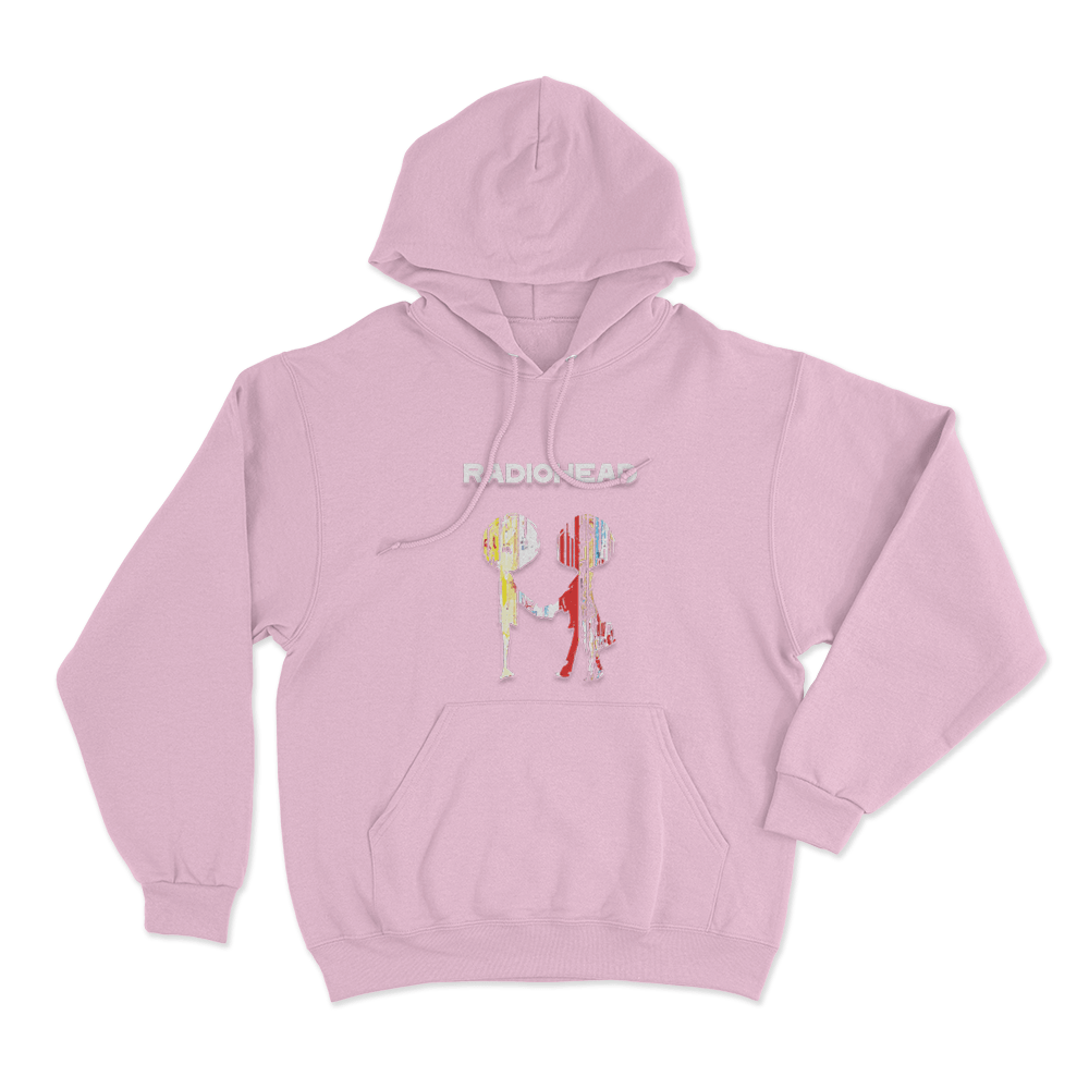 Radiohead abstract Figures Unisex Hoodie Pink Radiohead abstract Figures Unisex Hoodie Pink