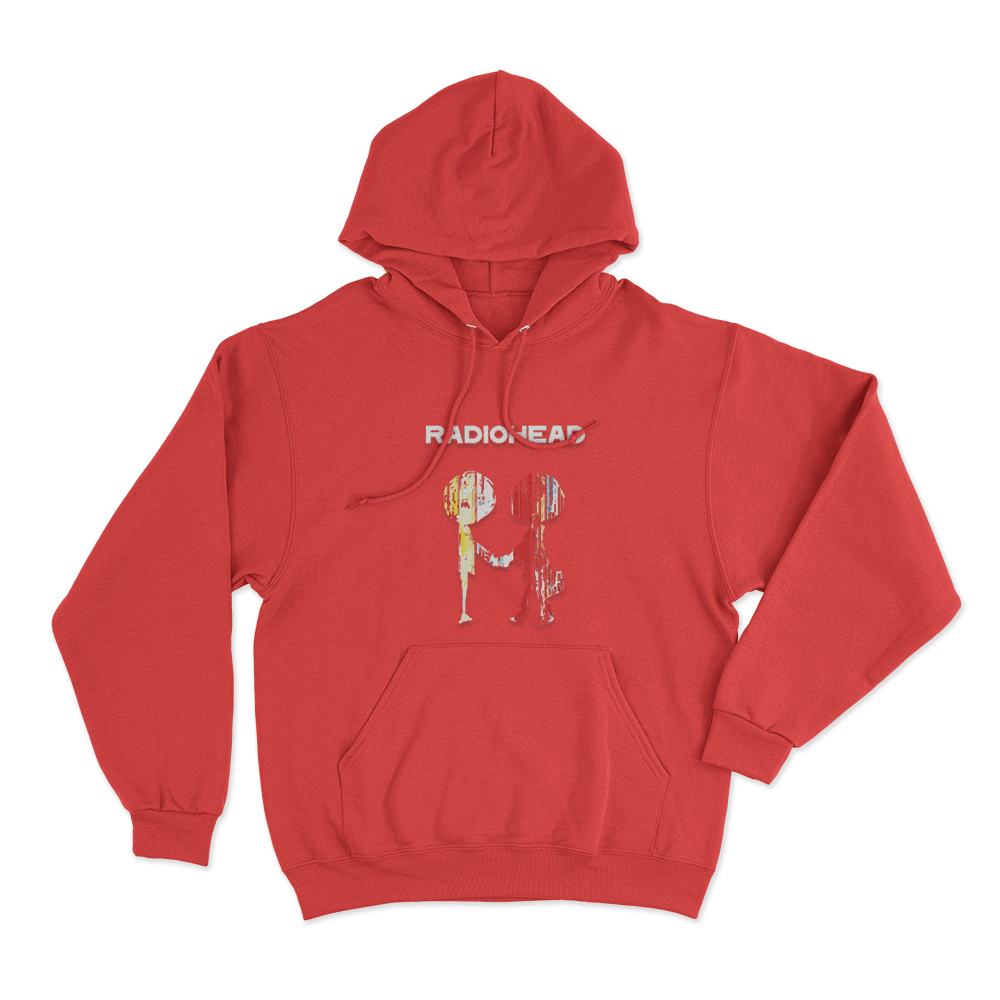Radiohead abstract Figures Unisex Hoodie Red Radiohead abstract Figures Unisex Hoodie Red