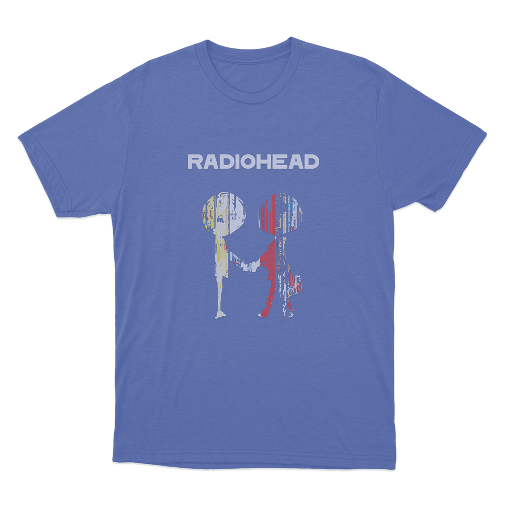Radiohead abstract Figures Unisex T Shirt Blue Radiohead abstract Figures Unisex T Shirt Blue